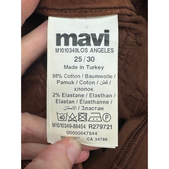 Mavi Women's Los Angeles High-Rise 70s Flare Orange Velvet Pants - 25x30 (27x30) - Picture 6 of 7